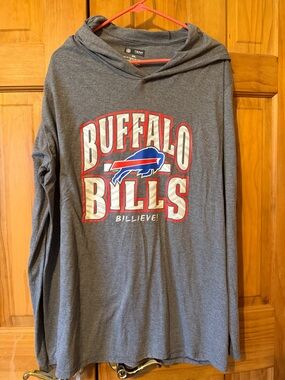 Buffalo Bills Women's Gray Hooded Long Sleeve Tee